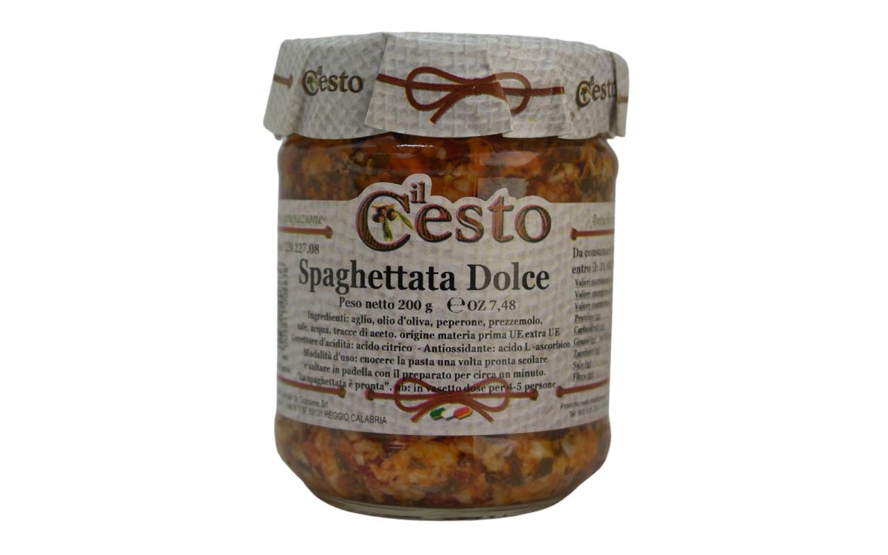 Spaghettata Dolce di Prodotti Tipici in Olio con Aglio e Peperoncino (200 Grammi)