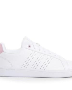 Scarpe Adidas Cloudfoam Advantage Clean Bianco Rosa (Mis Uk-4½ )