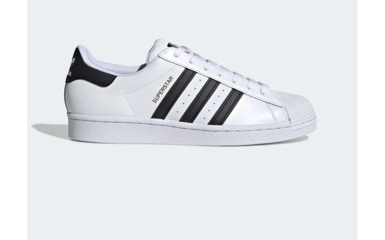 Scarpe Sneakers Bambino Adidas Superstar J Fu7712 Bianco (Uk-5)