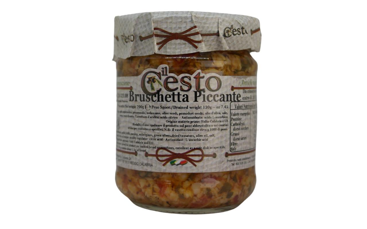 Bruschetta di Calabria Piccante Aglio Olive Pomodori Sottiolio (200 Grammi)