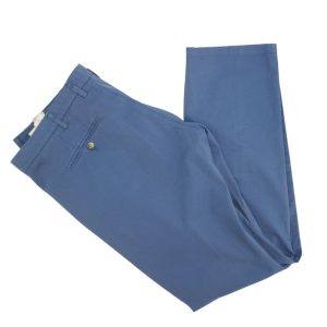 Brooksfield Pantalone Uomo Air Craft Blu Chino PantS Slim Fit 205A.C011 7016 - Blu - 58