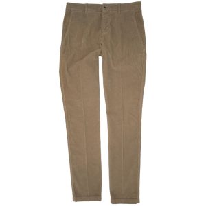 Brooksfield Pantalone Uomo Chino Trouser Plain Stretch in Cotone Beige Noisette - Beige - 46