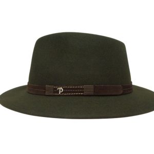 Panizza Cappello Uomo in Feltro di Coniglio Idrorepellente Verde Muschio - Verde - 56