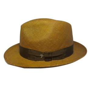 Panizza Cappello Uomo in Paglia Panama Hats Brisas Marrone Manifattura Italiana - Marrone - 60