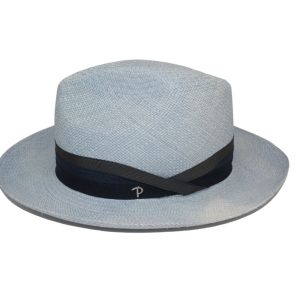 Panizza Cappello Uomo Panama Hats Fine Quality HandCrafted 100% Paglia Puyo - Celeste - 59