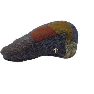 Panizza Berretto Uomo Patchwork in Lana Donegal Tweed (Bullet/pacht/d) - 56