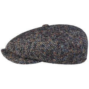 Stetson Coppola Hatteras Colour Dots Uomo Cappello 100% Lana Berretto Piatto Visiera Autunno Inverno - Multicolore - 57