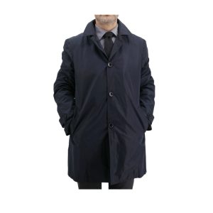 Trench Cappotto Lungo Uomo Navy Blu Impermeabile Day After Day Anto - 56