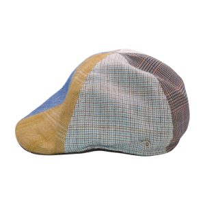 Panizza Berretto Cappello Uomo Estivo Gatsby-Patch Lino/Cotone Fantasia - Fantasia - 58