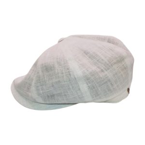 Panizza Berretto Cappello Uomo Bianco 100% Lino Estivo Stern/301/7 Made in Italy - Bianco - 56