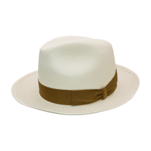 Borsalino Cappello Uomo Tesa Media Panama Fine Tesa Media Bianco Paglia Estivo - Bianco - 56