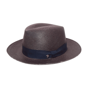 Cappello Panizza Uomo Blu Scuro Estivo Panama Hats 100% Paglia Toquilla - Blu Scuro - 60