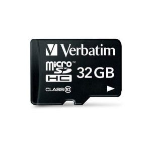 MEMORY CARD MICRO SD/TRANSFLASH 32GB VERBATIM CLASSE 10 44083