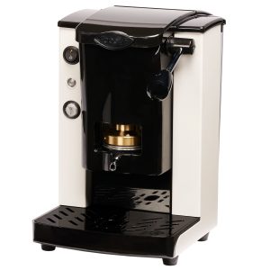 MACCHINA DA CAFFE' FABER SLOT PLAST BASIC TELAIO NERO PLASTICHE BIANCO PRESSACIALDA IN OTTONE SPNERBBASOTT