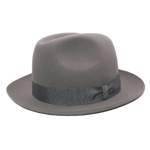 Borsalino Cappello Merengue Tesa Media Cinta Alessandria Cappello Made in Italy - Grigio - 58